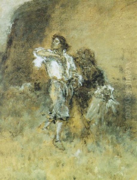 Nach Dem Duell Oil Painting by August Xaver Karl von Pettenkofen