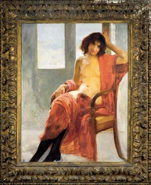 Femme A La Cigarette Oil Painting by Pierre Bodard