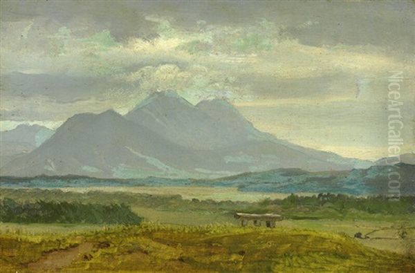 Mountain Landscape Near The River Liri Oil Painting by Fritz Petzholdt