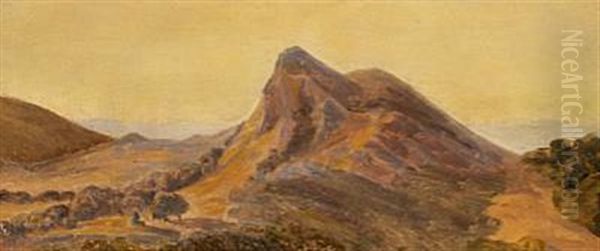 Countryside In The Sabine Hills Oil Painting by Fritz Petzholdt