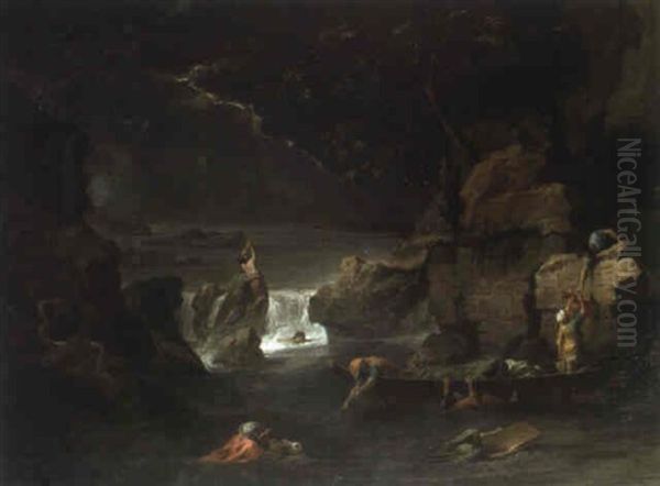 Le Deluge Oil Painting by Jean-Francois-Pierre Peyron