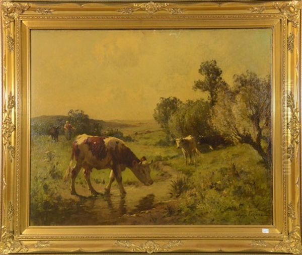 Vaches Oil Painting by Aymar Pezant