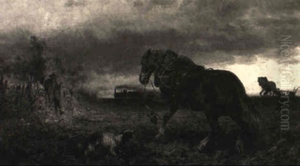 Die Neue Zeit Oil Painting by Friedrich Wilhelm Pfeiffer