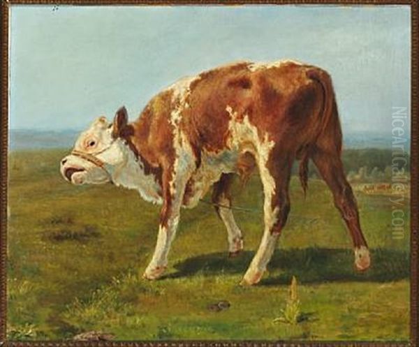 Tyrekalven Oil Painting by Theodor Esbern Philipsen