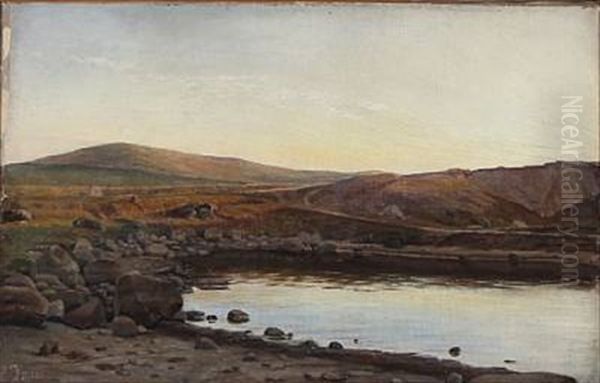 Fra Jyderup. Studie Til En Vandingsscene Oil Painting by Theodor Esbern Philipsen