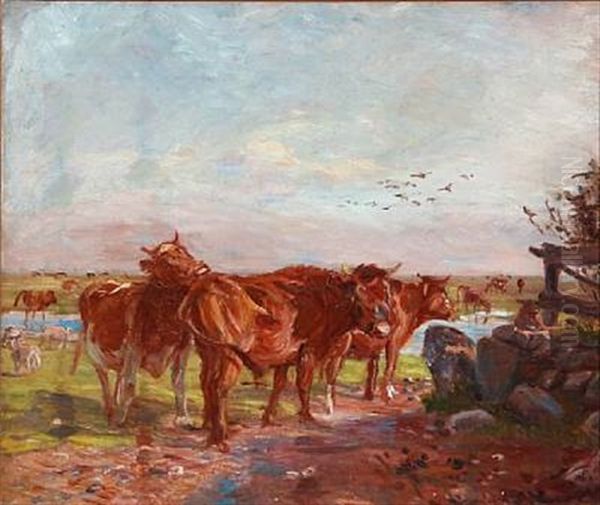 Bag Vanderens Vaenge. Saltholm. Oil Painting by Theodor Esbern Philipsen