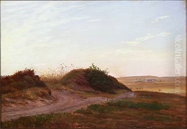 Hilly Summer Landscape Oil Painting by Theodor Esbern Philipsen