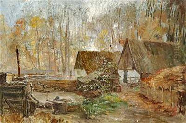 Ved Peter Lieps Hus I Dyrehaven Oil Painting by Theodor Esbern Philipsen