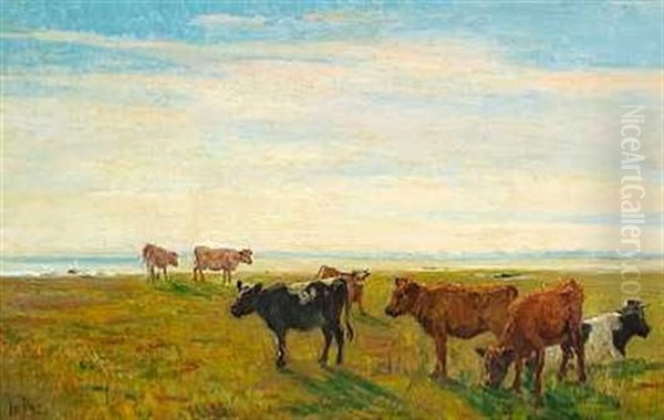 Parti Fra Saltholm. I Baggrunden Ses Kobenhavn Oil Painting by Theodor Esbern Philipsen