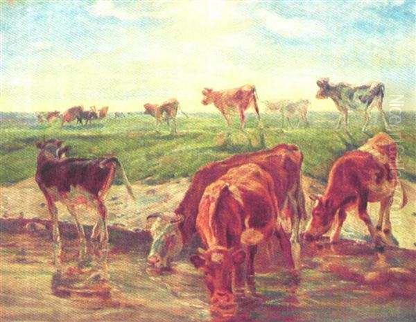 Koer Pa Saltholm Oil Painting by Theodor Esbern Philipsen