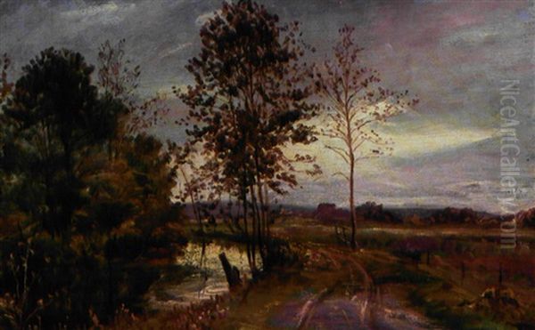 Mollea Ved Baekkelund. I Naerheden Af Hald Oil Painting by Theodor Esbern Philipsen