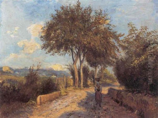 Via Del Olmo Oil Painting by Theodor Esbern Philipsen