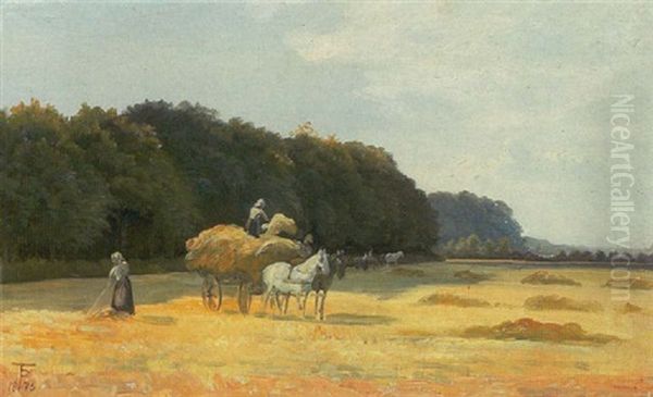 Hoet Kores Hjem Oil Painting by Theodor Esbern Philipsen