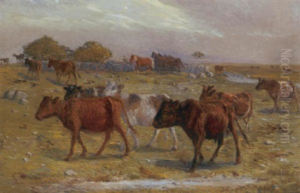 Heste Og Kreaturer Pa Saltholm Oil Painting by Theodor Esbern Philipsen