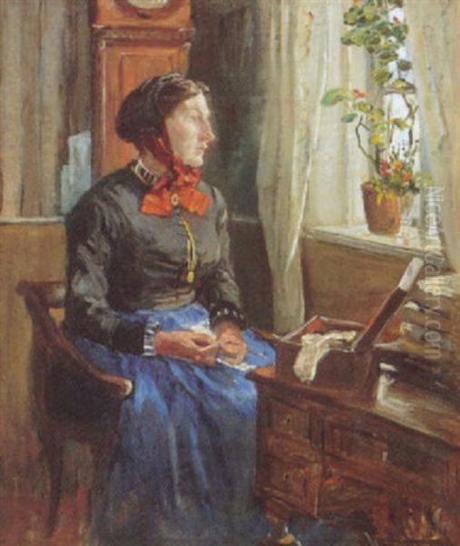 Interior Fra Ferd Oil Painting by Theodor Esbern Philipsen