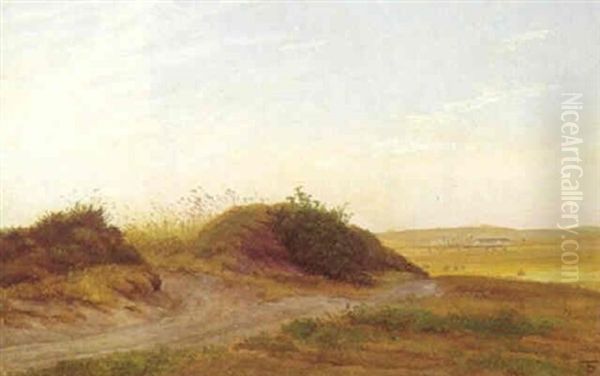 Landskab Med Hulvej Oil Painting by Theodor Esbern Philipsen