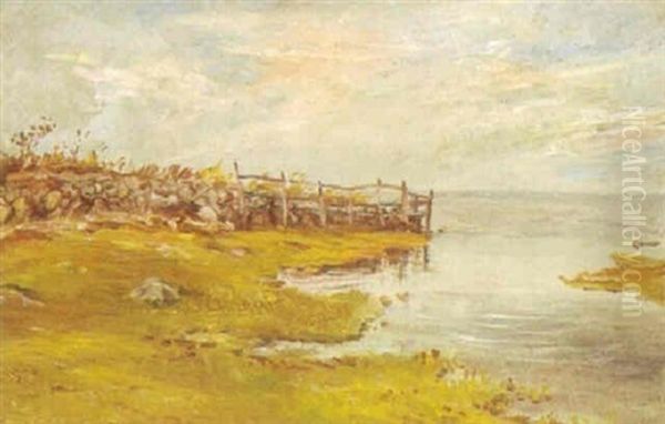 Det Mellemste Vaenge. Saltholmen. Studio Oil Painting by Theodor Esbern Philipsen