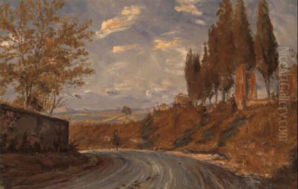 Parti Fra Omegnen Af Rom Oil Painting by Theodor Esbern Philipsen