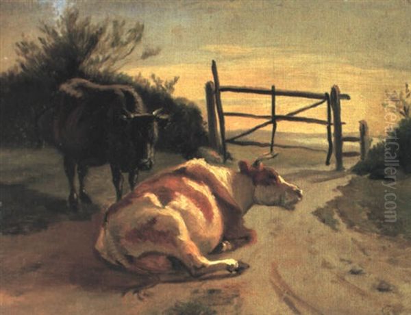 To K+er Ved Et Led Oil Painting by Theodor Esbern Philipsen