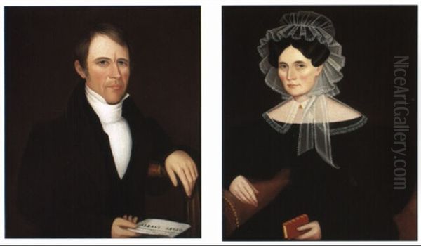 Portrait Of A Man Oil Painting by Ammi Phillips