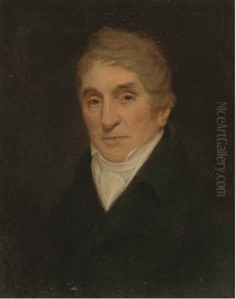 Portrait Of Samuel Thornton (1755-1838), Bust-length, In A Black Coat Oil Painting by Thomas Phillips