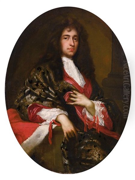 Bildnis Eines Adeligen Oil Painting by Giovanni Maria delle, called Mulinaretto Piane