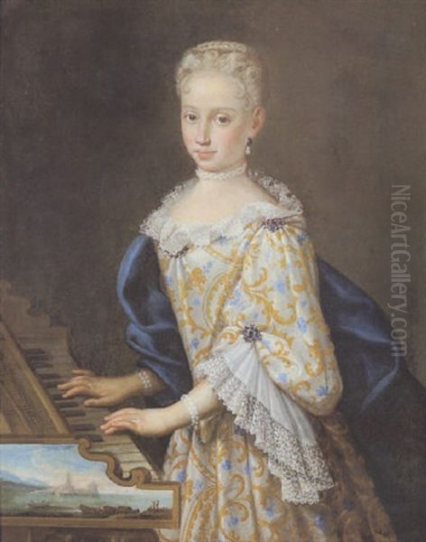 Ritratto Di Nobildonna Oil Painting by Giovanni Maria delle, called Mulinaretto Piane