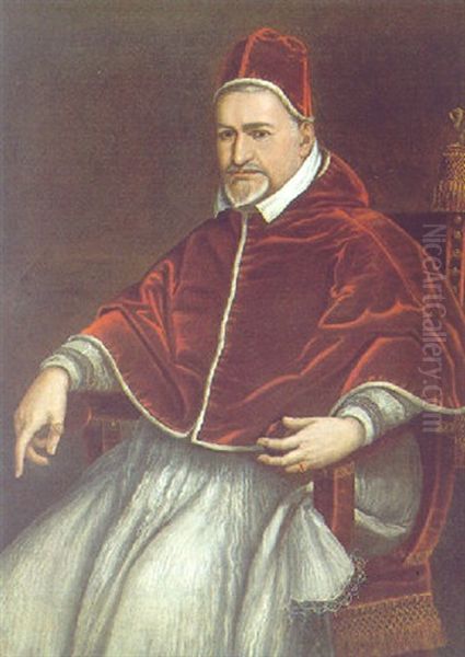 Ritratto Del Papa Paolo V. Borghese Oil Painting by Paolo Piazza