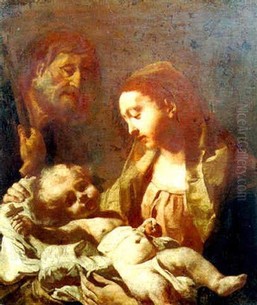 The Holy Family Oil Painting by Giovanni Battista Piazzetta