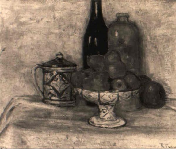 Nature Morte A La Coupe De Fruits Oil Painting by Ramon Pichot Giron&egrave;s