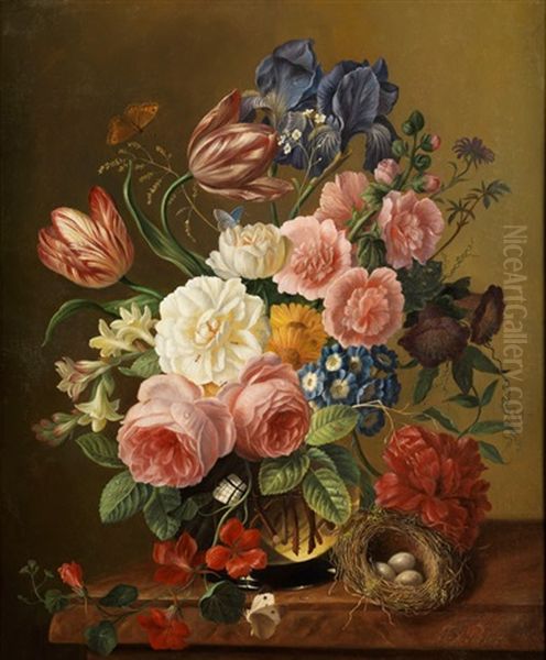 Blumenstilleben Oil Painting by Franz Xaver Pieler
