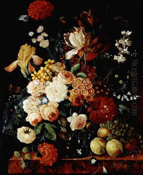 Blumenstilleben Oil Painting by Franz Xaver Pieler