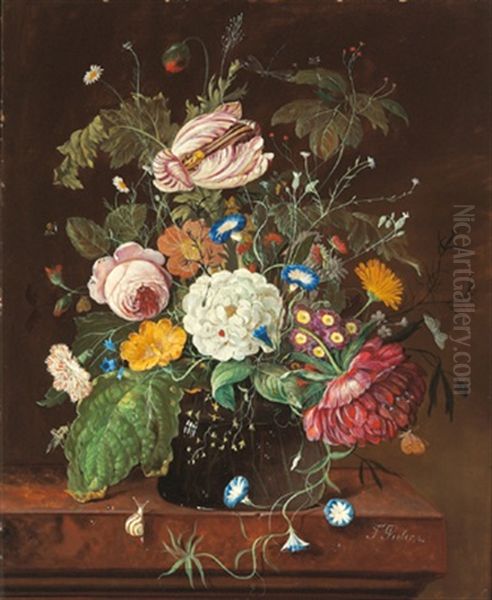 Blumenstuck Oil Painting by Franz Xaver Pieler