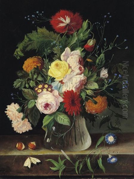 Blumenstuck Oil Painting by Franz Xaver Pieler