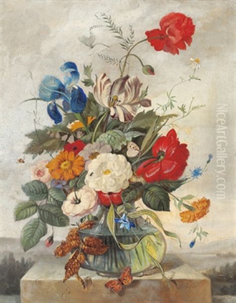 Blumenstuck Oil Painting by Franz Xaver Pieler