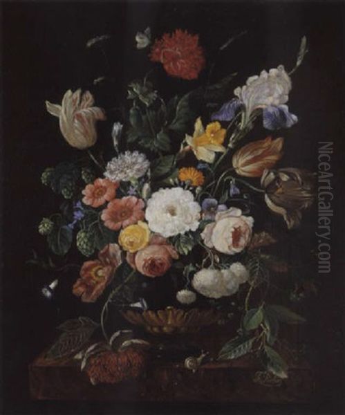 Blumenstilleben Oil Painting by Franz Xaver Pieler