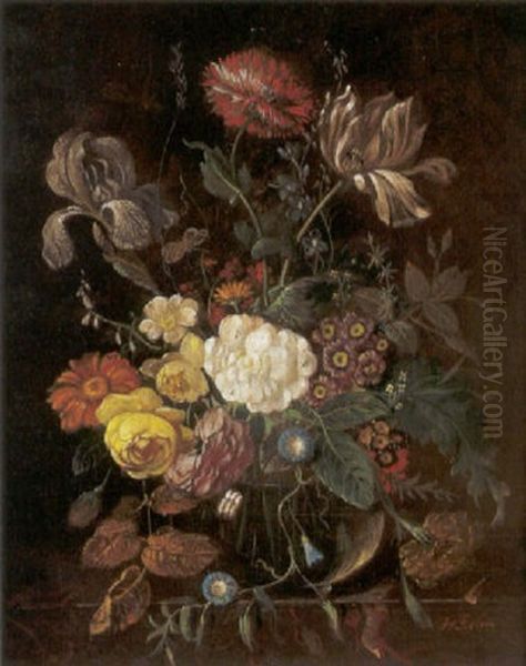 Kleines Blumenstuck Oil Painting by Franz Xaver Pieler