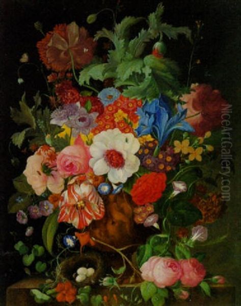 Sommerstraus Oil Painting by Franz Xaver Pieler