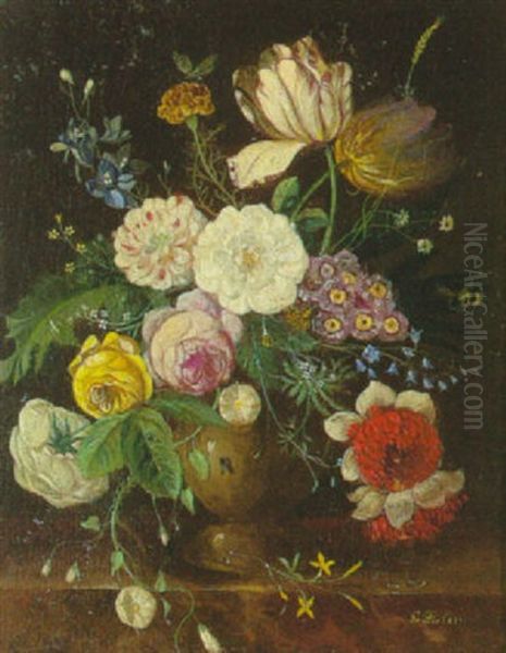 Blumenstilleben Oil Painting by Franz Xaver Pieler