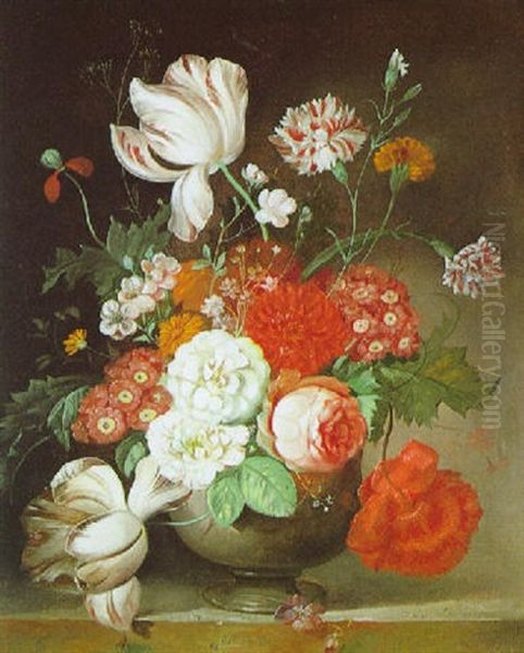 Blumenstilleben Oil Painting by Franz Xaver Pieler