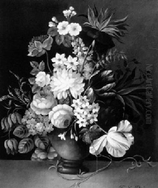 Blumenstilleben Oil Painting by Franz Xaver Pieler