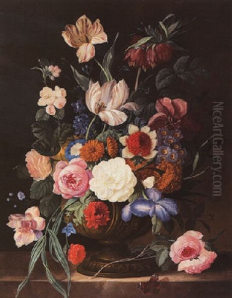 Blumenstilleben Oil Painting by Franz Xaver Pieler