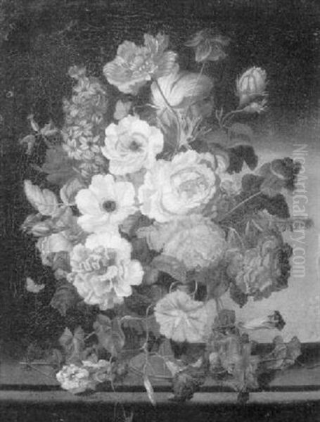 Blumenstilleben Oil Painting by Franz Xaver Pieler