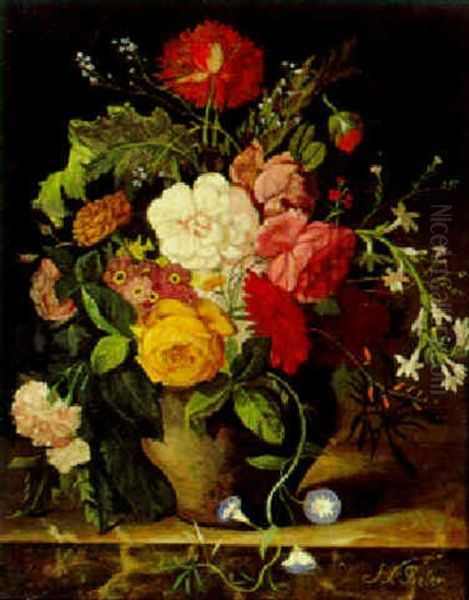 Blumenstuck Oil Painting by Franz Xaver Pieler