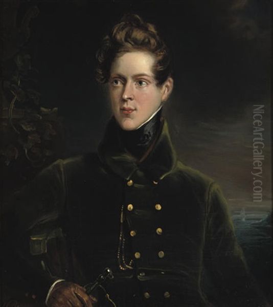 A Young Marine Officer Oil Painting by Nikolaas Pieneman