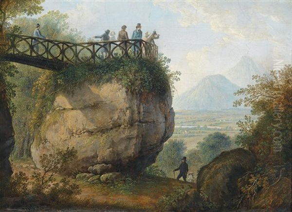 Die Aussichtswarte Oil Painting by August Bedrich Piepenhagen