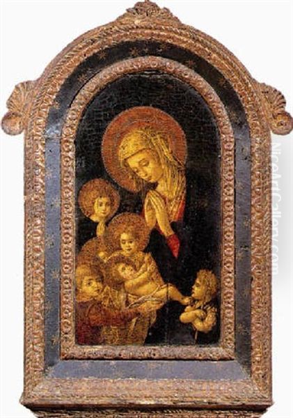 La Vierge A L'enfant Avec Le Petit Saint Jean Baptiste Oil Painting by Pier Francesco Fiorentino