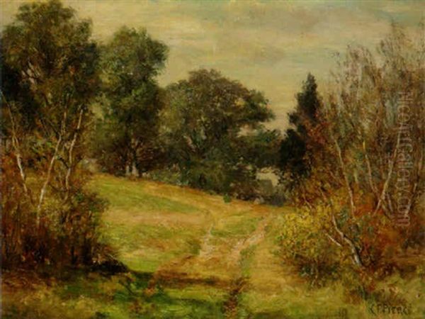 Early Autumn Landscape Oil Painting by Charles Franklin Pierce