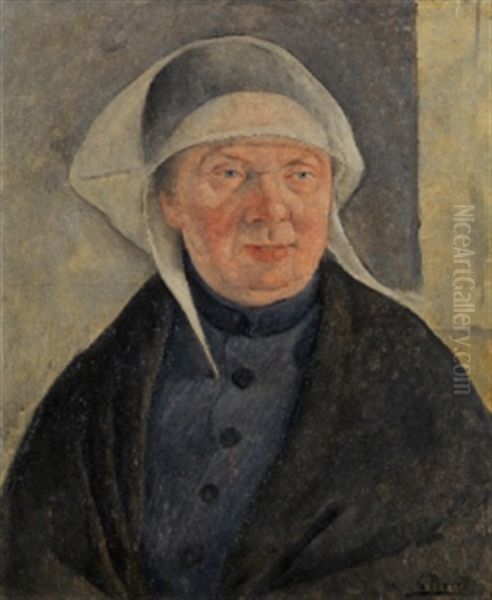 Portrait D'une Paysanne Liegoise Oil Painting by Gustave (Rene) Pierre