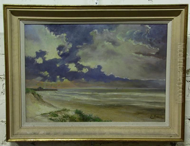 Zeezicht Oil Painting by Louis Boel